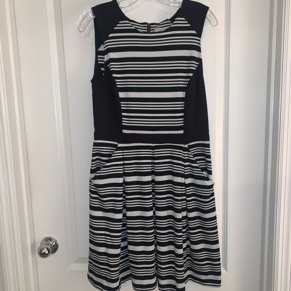 Striped Fit and Flare Loft Dress